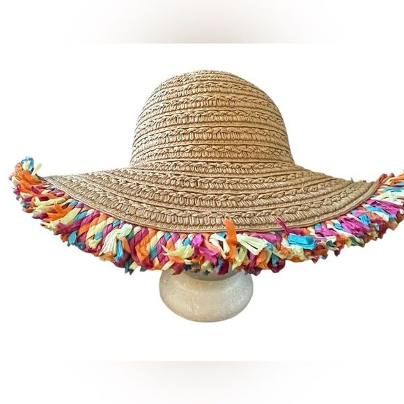 BETSEY JOHNSON STRAW SUN HAT OS - Picture 2 of 7